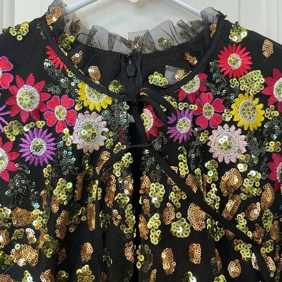 Lovers + Friends Kensington Black Floral Dress NWT small - Picture 6 of 8